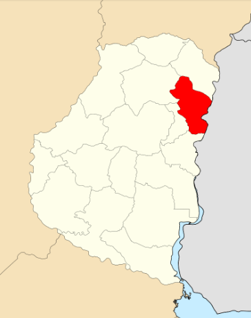 mapa Entre Ríos y la ruta del vino Gualeguaychú
