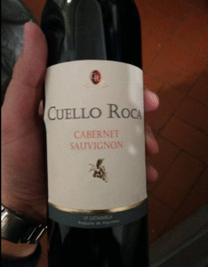 Vino tinto de Cuello Roca
